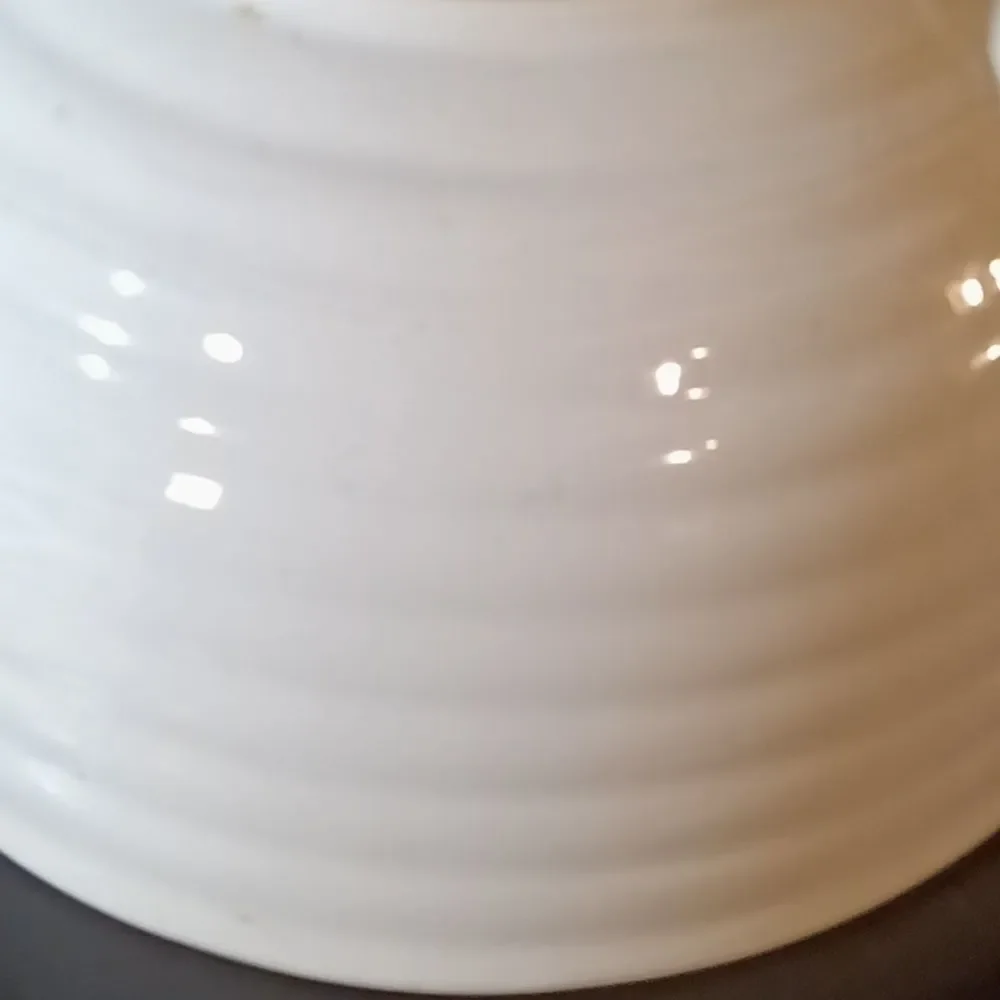 Vintage 50's Milk White Ringware Mixing Bowl with Pouring Spout and Handle